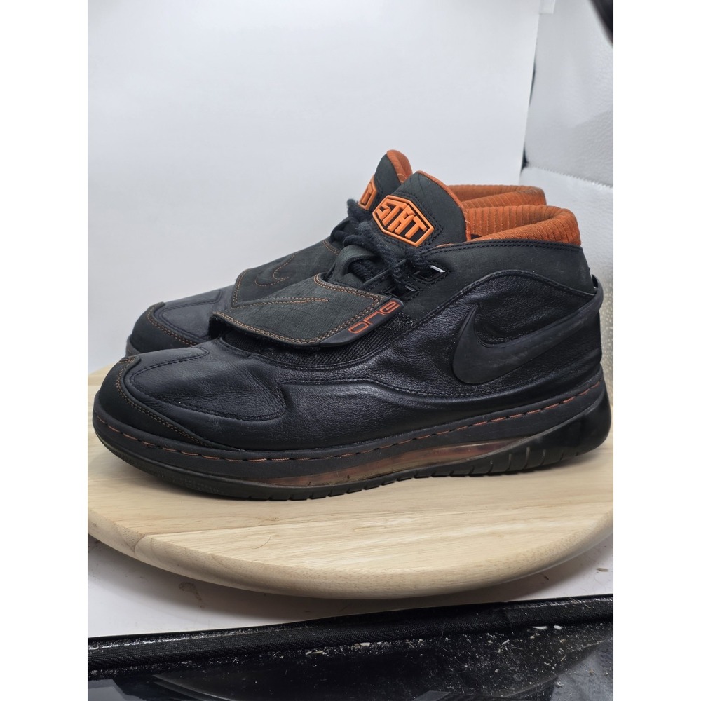 Mens Size 10.5 - Nike Air Force Stat 315005-001 Black Orange Sneaker Shoes Y2K
